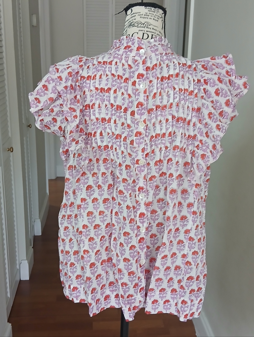 Oliphant Pintuck Ruffle top - Picture 8 of 13